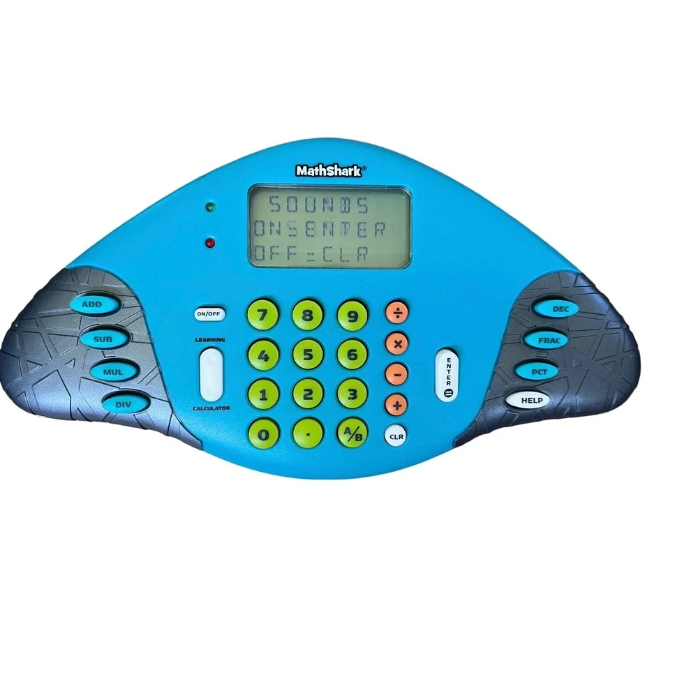 Educational Insights MathShark Electronic Math Game Kids Blue Good Learning Tool